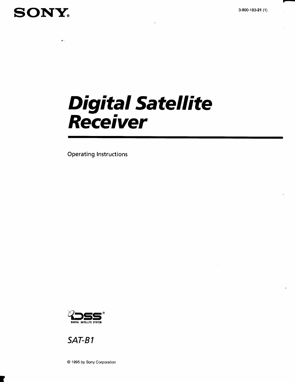Sony SAT-B1 User Manual | 74 pages