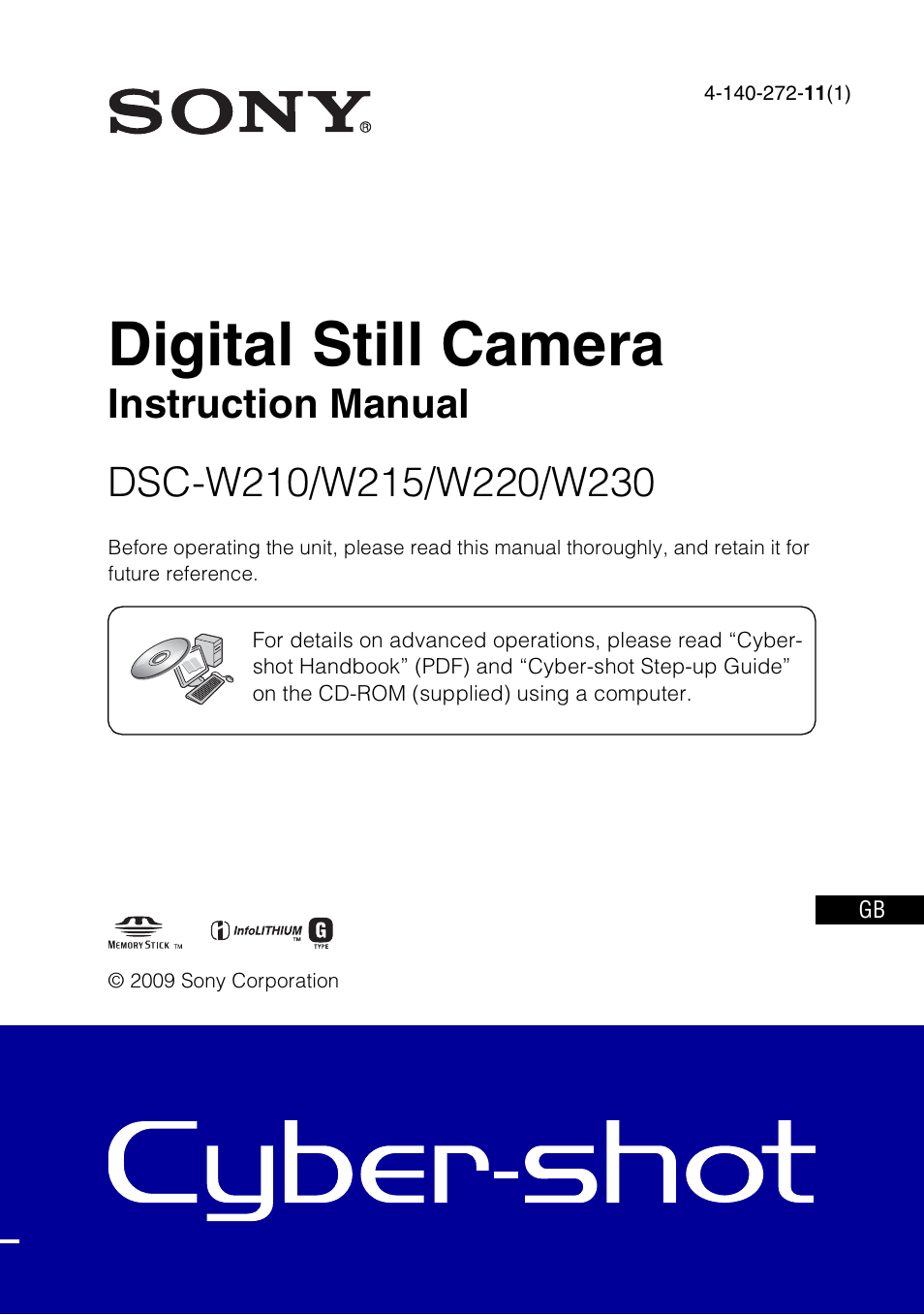 Sony DSC-W220 User Manual | 40 pages