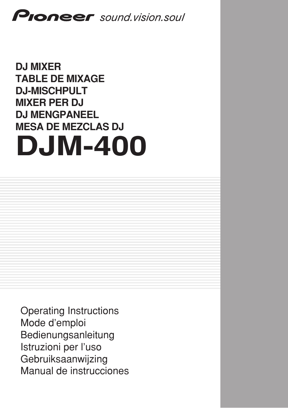 Pioneer DJM-400 User Manual | 76 pages