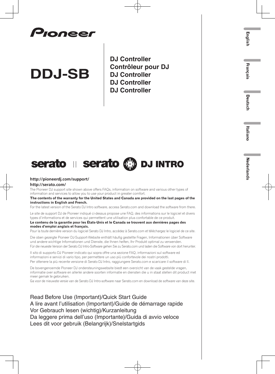 Pioneer DDJ-SB-S User Manual | 68 pages
