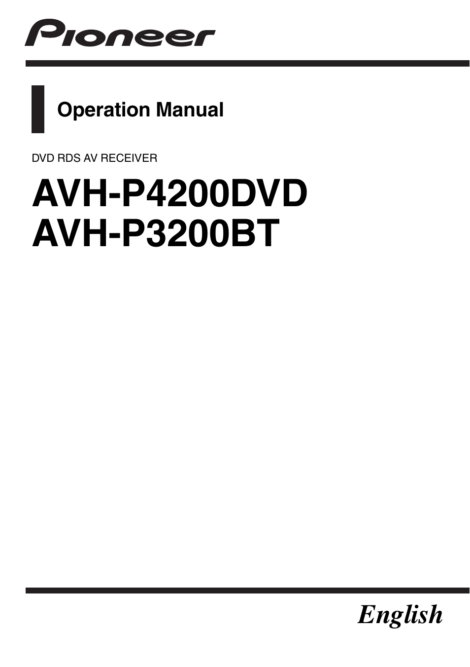 Pioneer AVH-P4200DVD User Manual | 96 pages