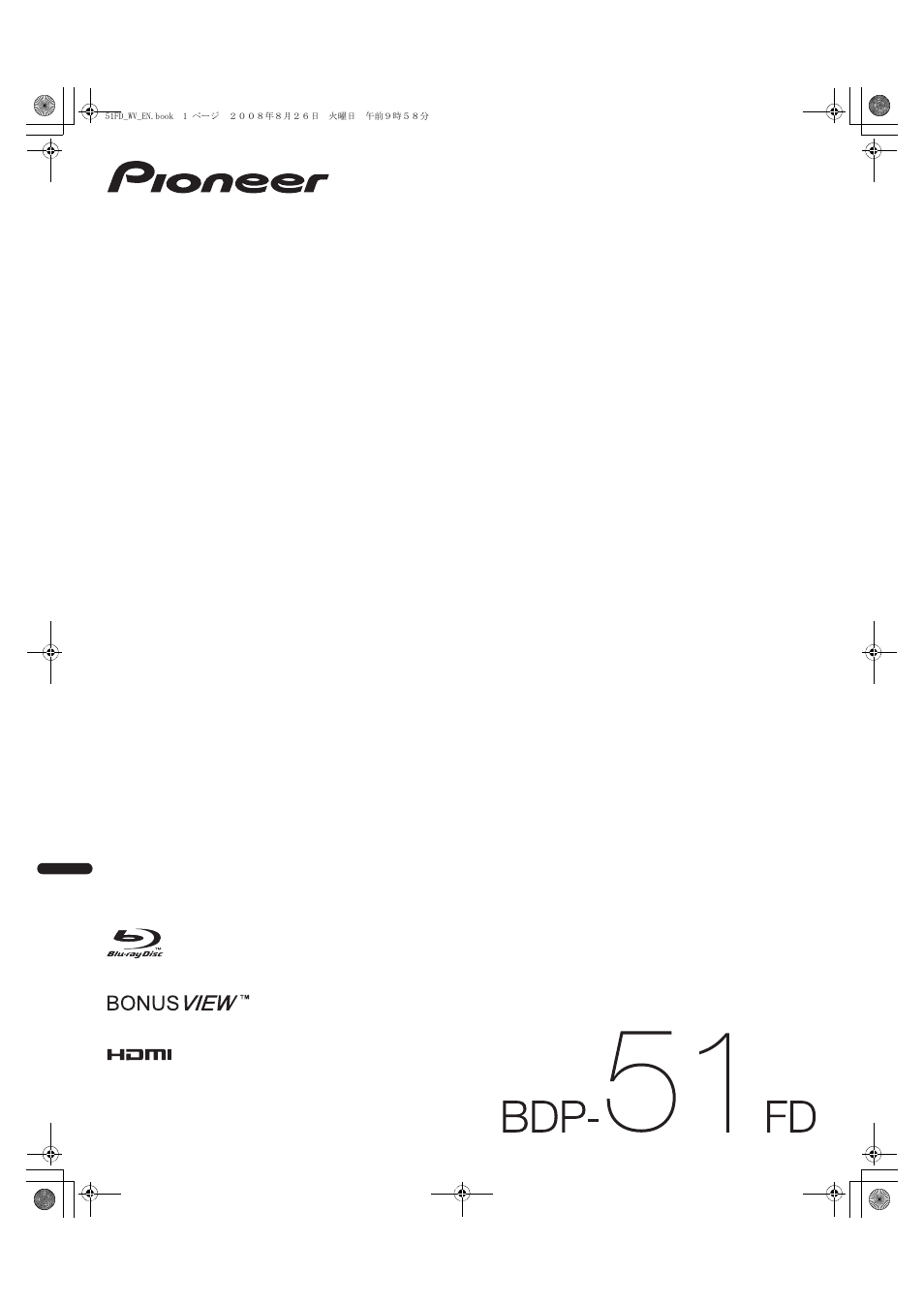 Pioneer BDP-51FD User Manual | 72 pages