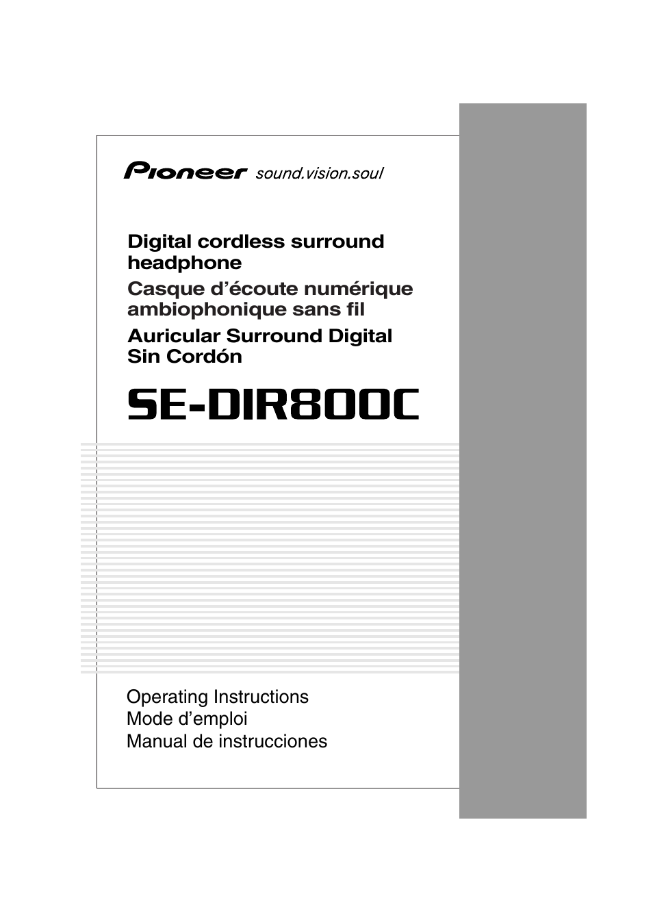 Pioneer SE DIR800C User Manual | 76 pages