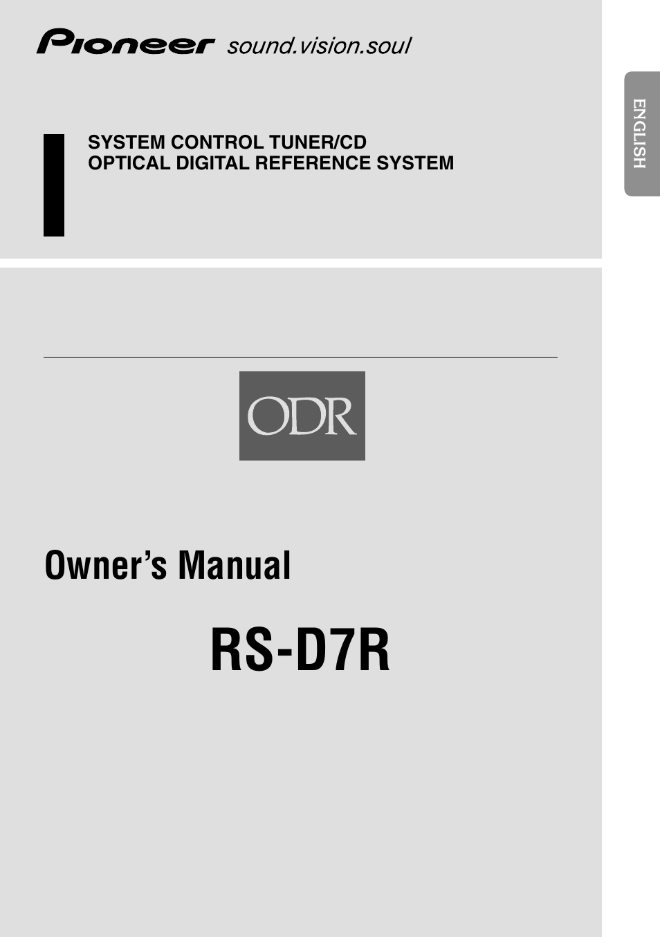 Pioneer RS-D7R User Manual | 91 pages