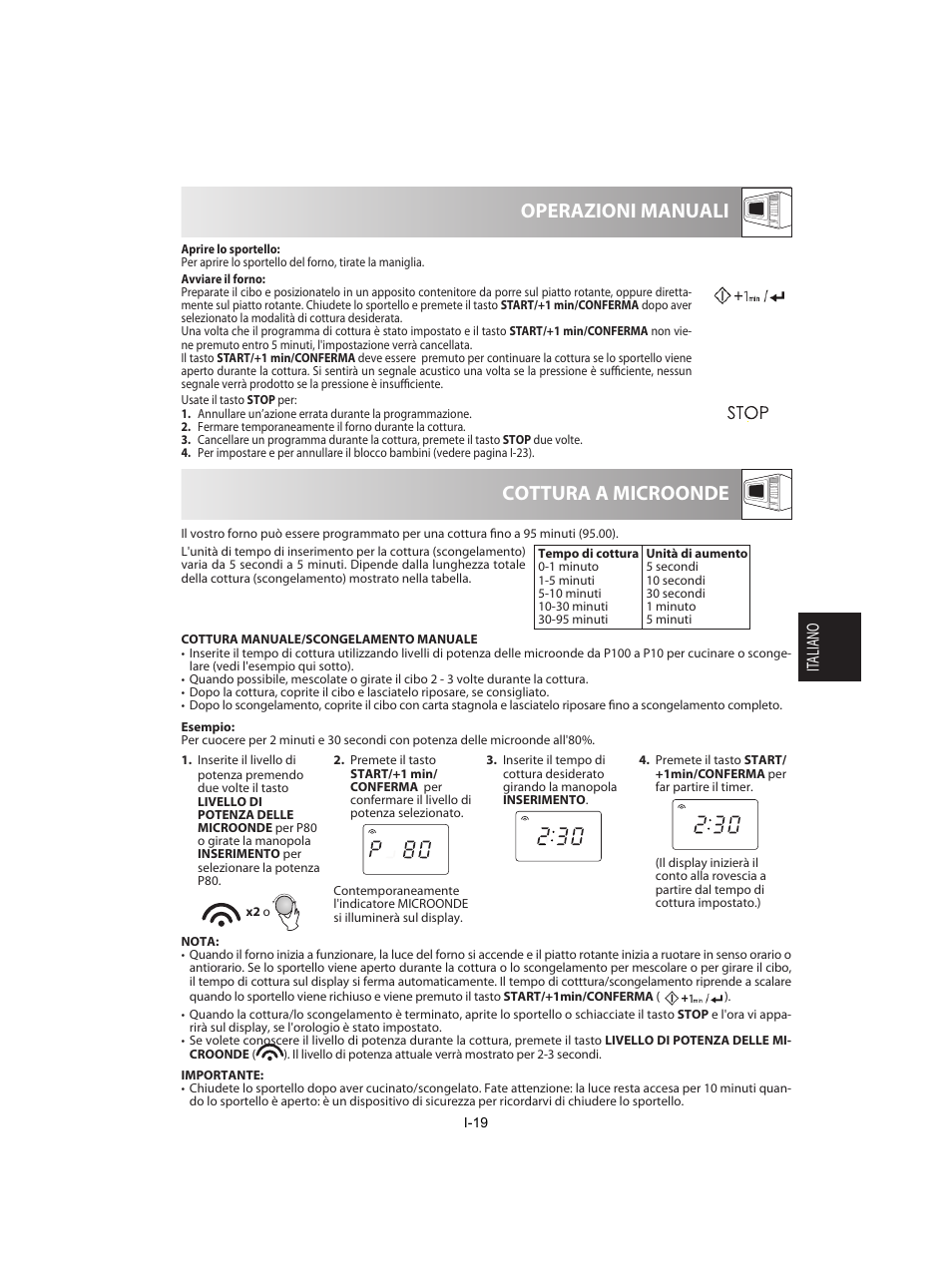 Cottura a microonde operazioni manuali | Sharp R-842INE User Manual | Page 133 / 312