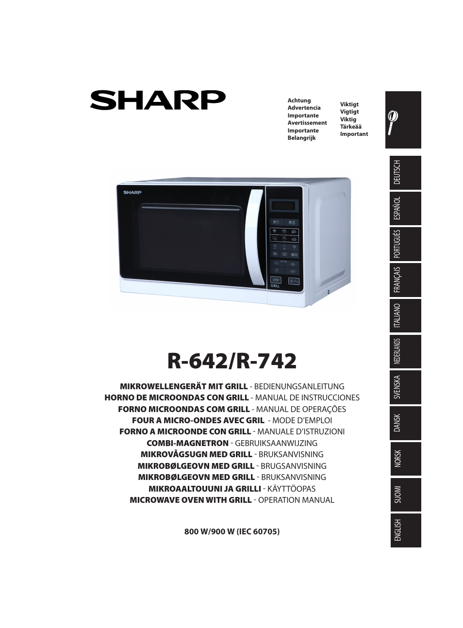 Sharp R-642BKW User Manual | 180 pages
