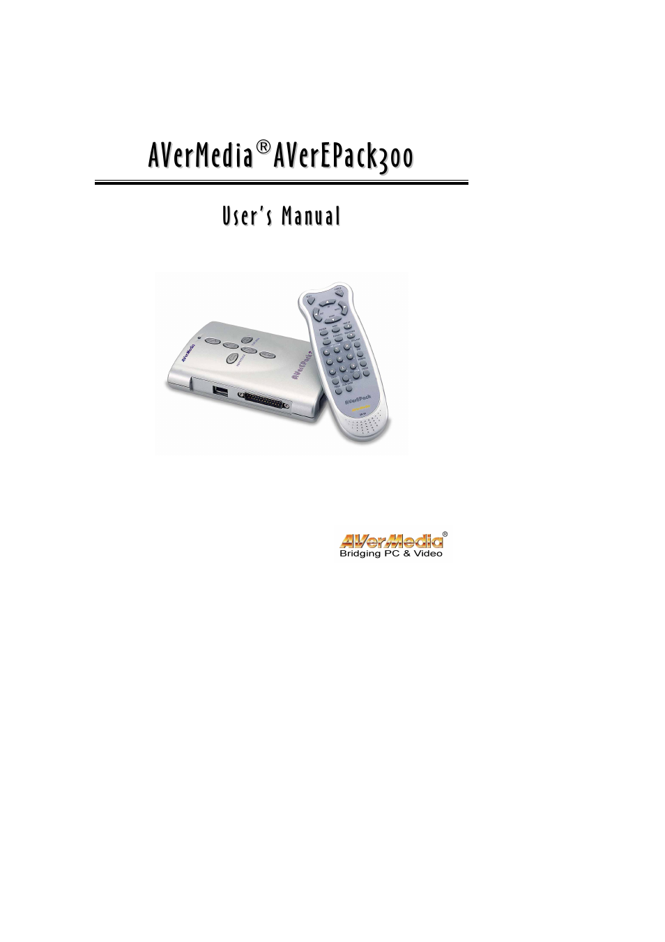 AVerMedia Technologies AverEPack300 User Manual | 38 pages
