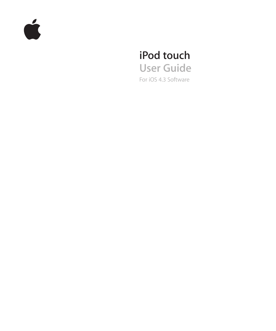 Apple iPod touch iOS 4.3 User Manual | 230 pages