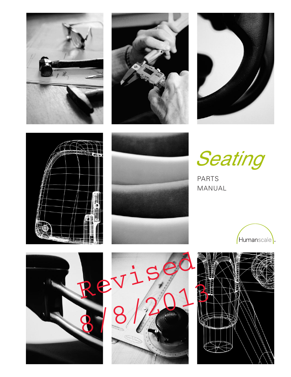 Humanscale Seating Parts Manual User Manual | 77 pages
