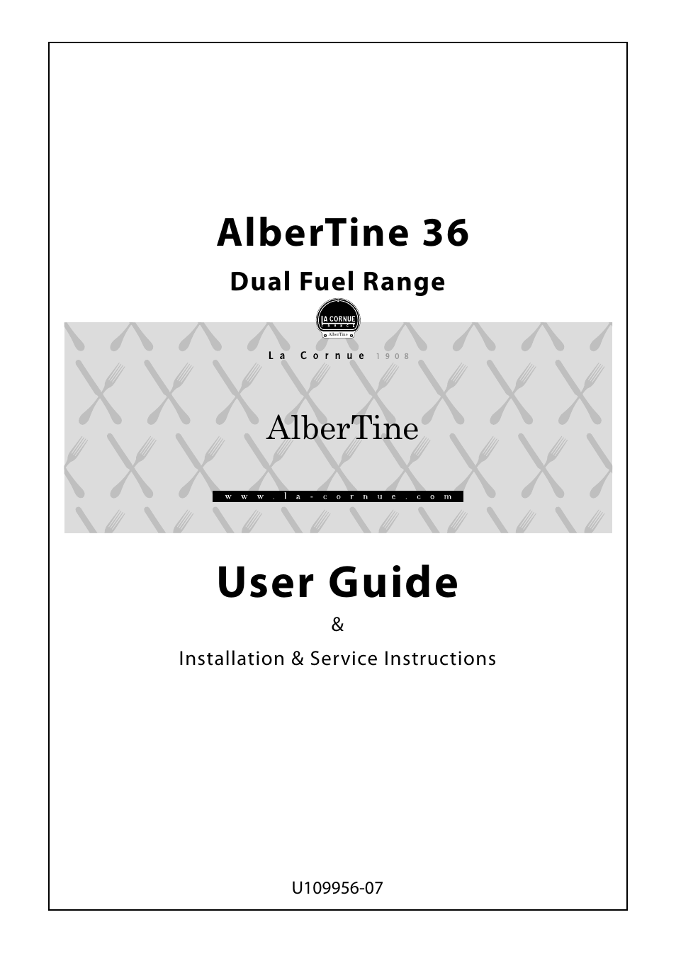 La Cornue AlberTine 36 User Manual | 44 pages
