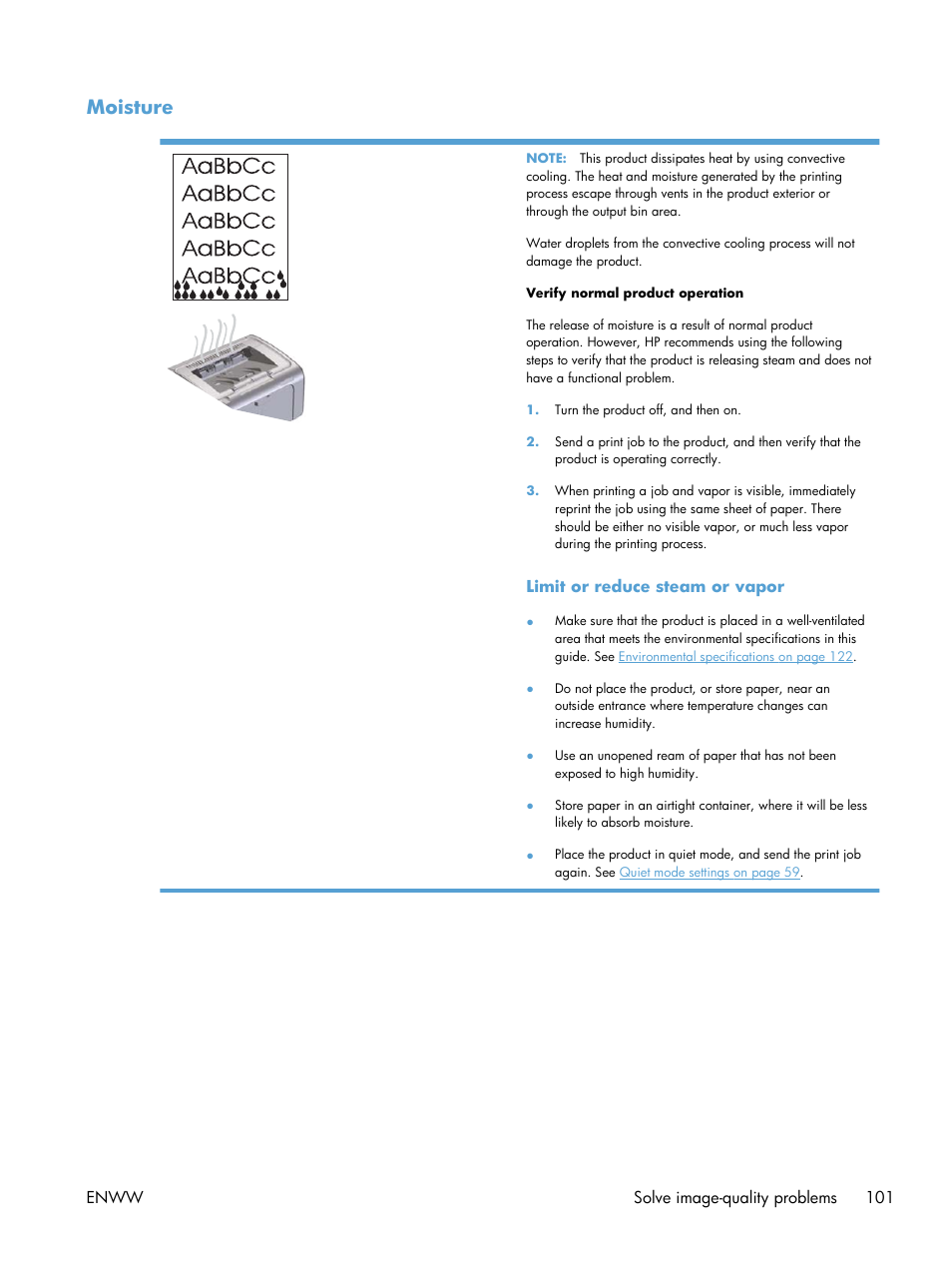 Moisture | HP Laserjet p1606dn User Manual | Page 113 / 152