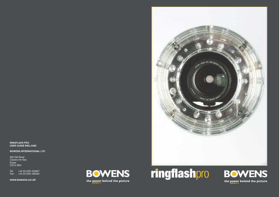 Bowens RINGFLASH PRO BWL-0485 User Manual | 4 pages
