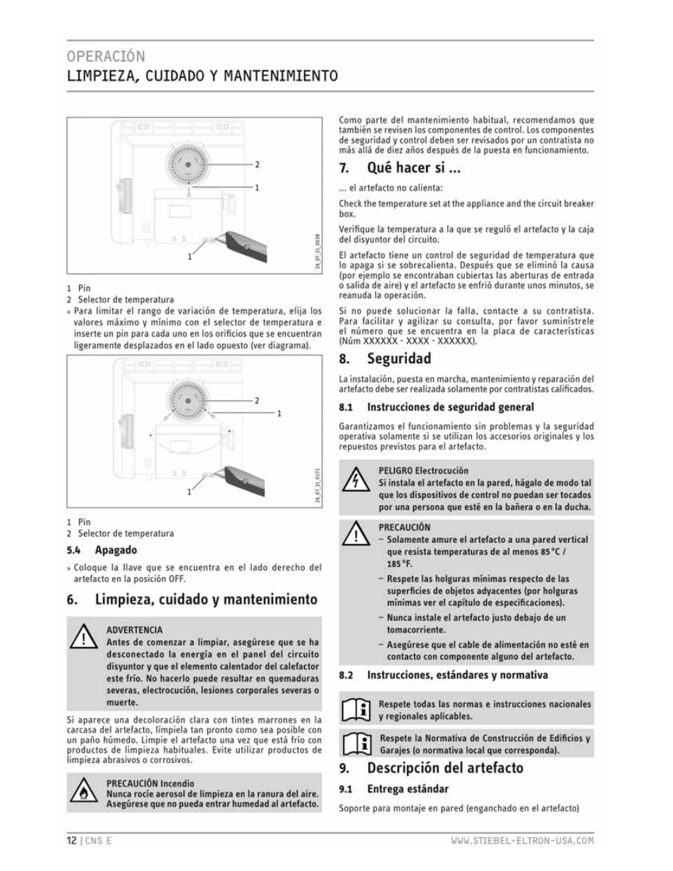 STIEBEL ELTRON CNS 240-2 E User Manual | Page 12 / 24