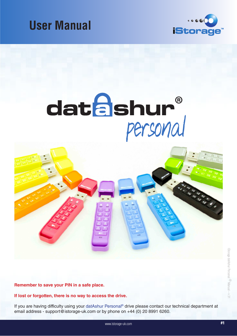 iStorage datAshur Personal Manual User Manual | 28 pages