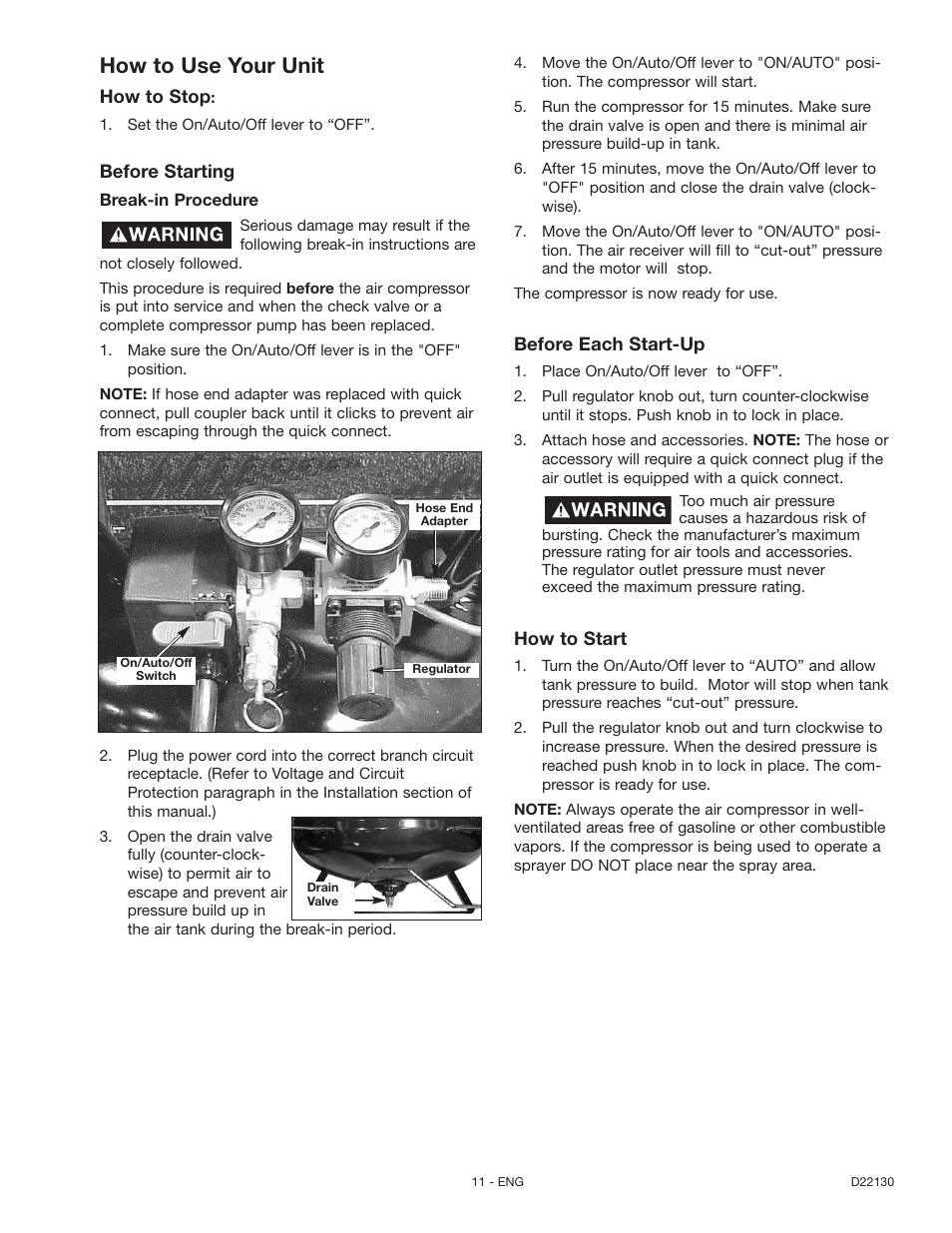 How to use your unit | Craftsman 919.16778 User Manual | Page 11 / 36