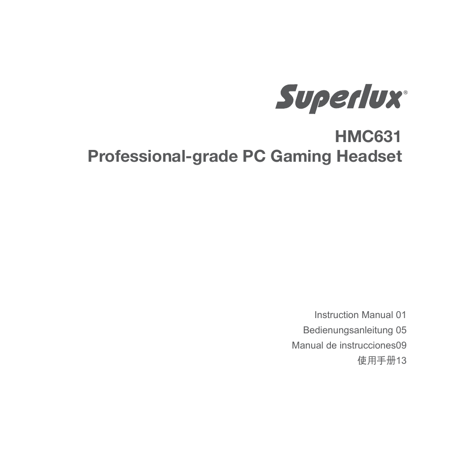 Superlux HMC631 User Manual | 16 pages