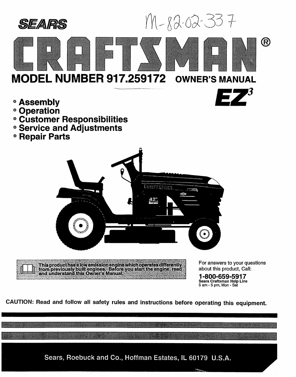Craftsman 917.259172 User Manual | 60 pages