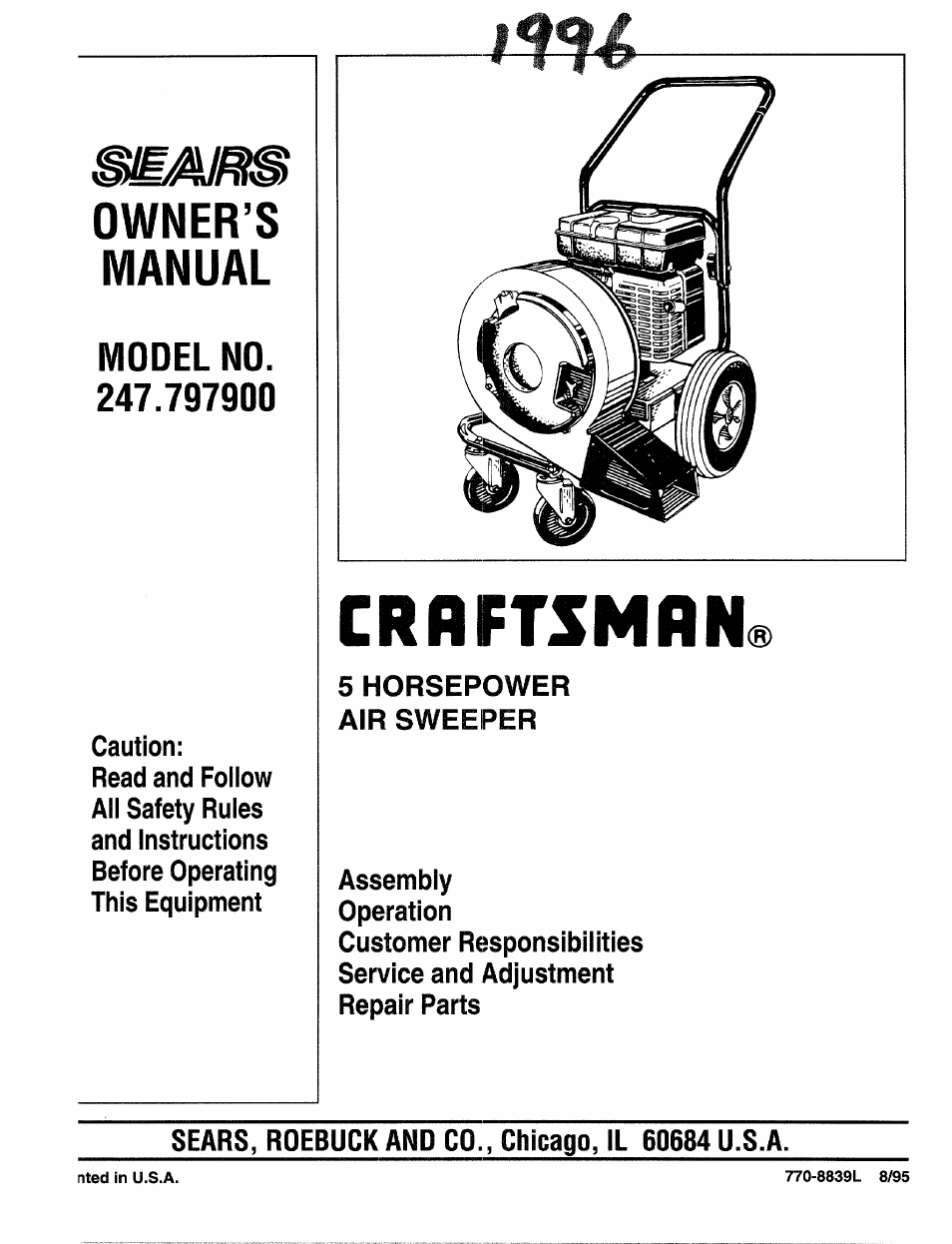 Craftsman 247.797900 User Manual | 36 pages