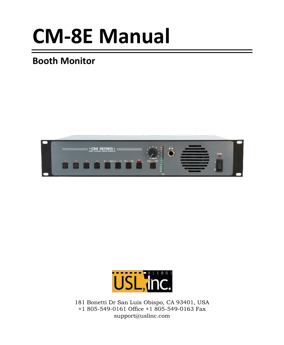 USL CM-8E User Manual | 40 pages