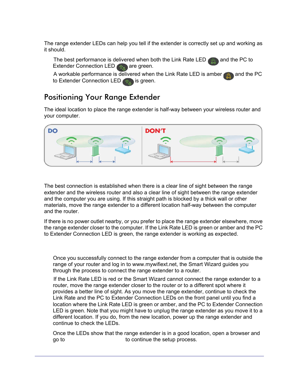 Positioning your range extender | NETGEAR Universal WiFi Range Extender WN2000RPT User Manual | Page 6 / 31