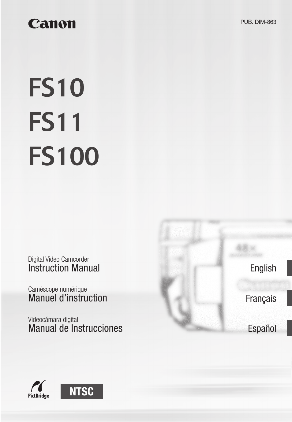 Canon FS10 User Manual | 110 pages