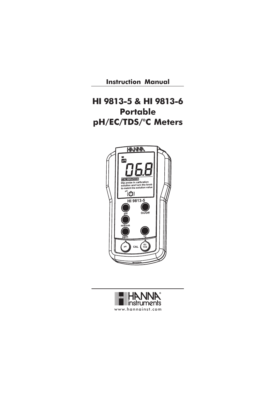 Hanna Instruments HI 9813-5 User Manual | 16 pages