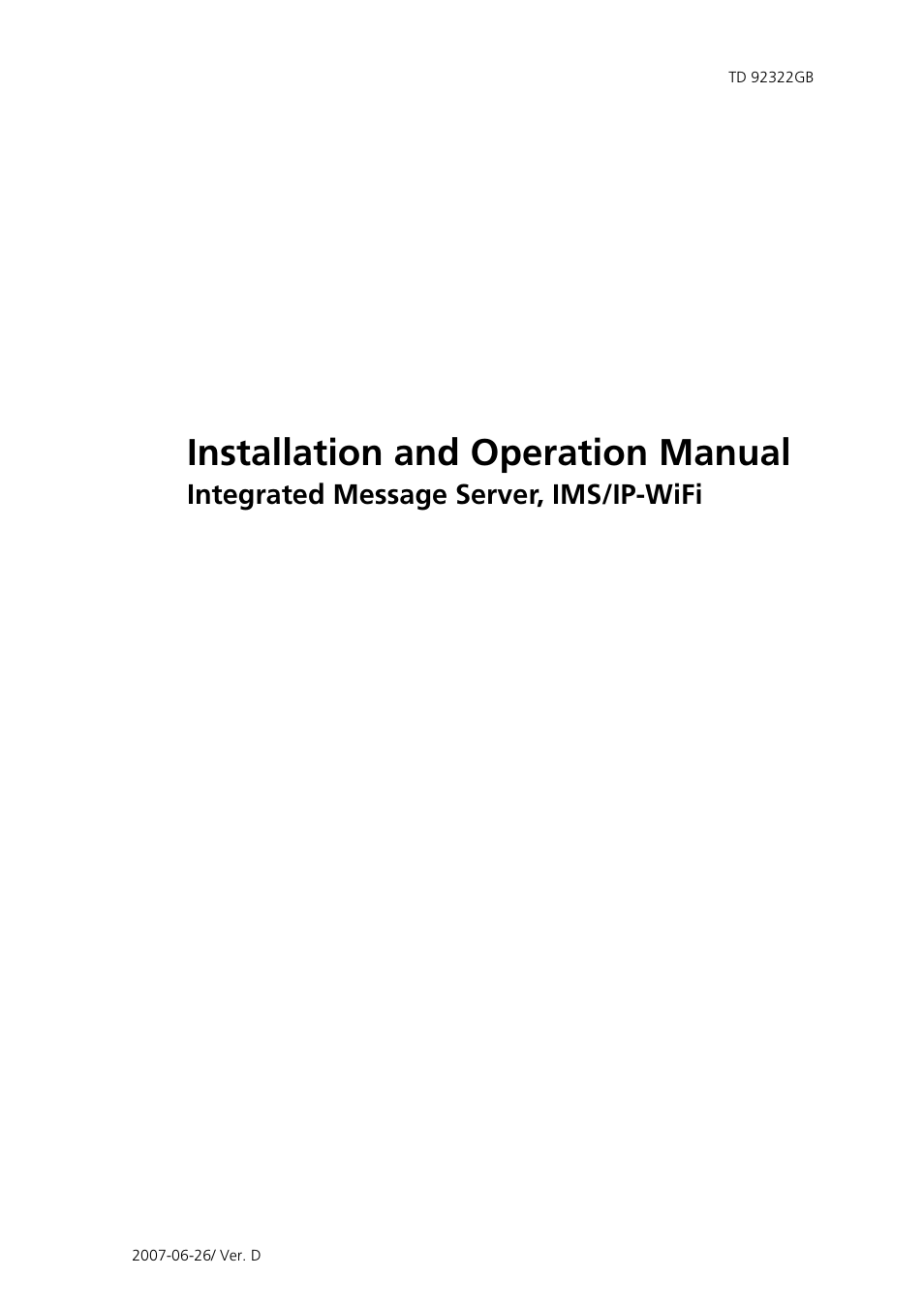 Cisco TD 92322GB User Manual | 34 pages