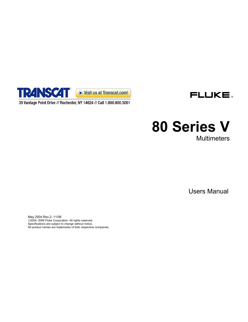 Fluke 87 V User Manual | 60 pages