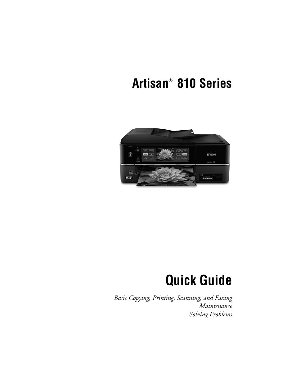 Epson Artisan 810 Series User Manual | 64 pages
