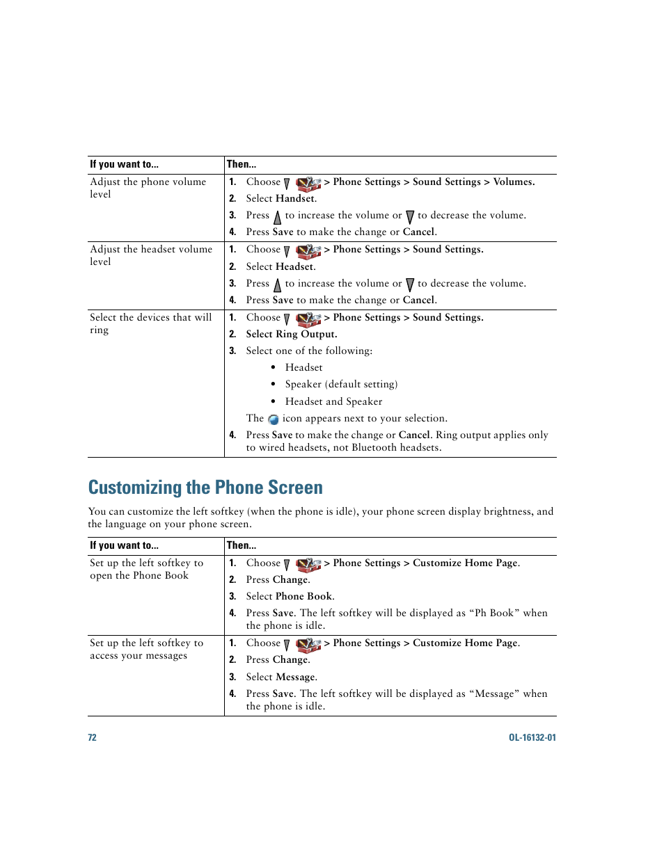 Customizing the phone screen | Cisco Cisco Unified Wireless IP Phone 7925G User Manual | Page 80 / 126