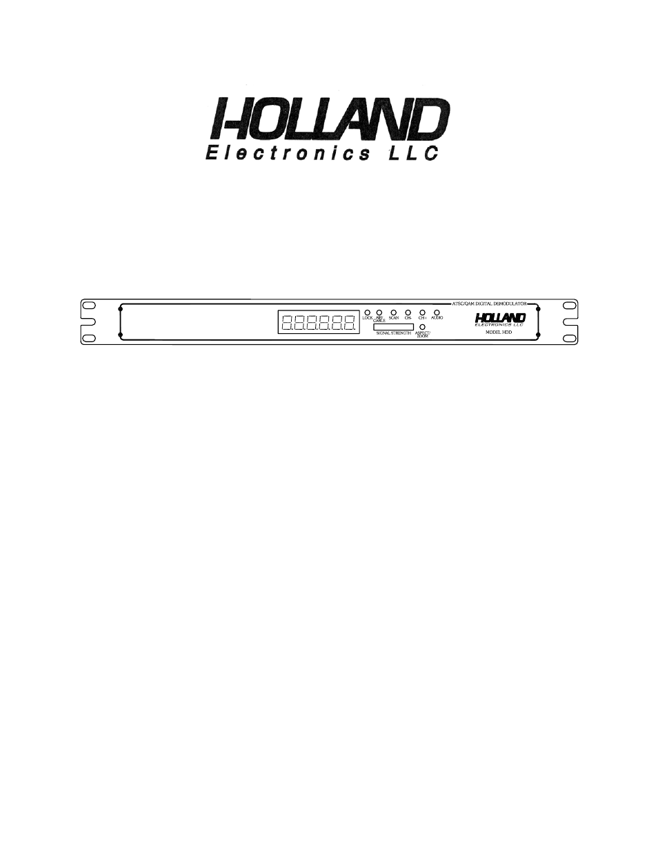 Holland Electronics HDD-2U User Manual | 8 pages