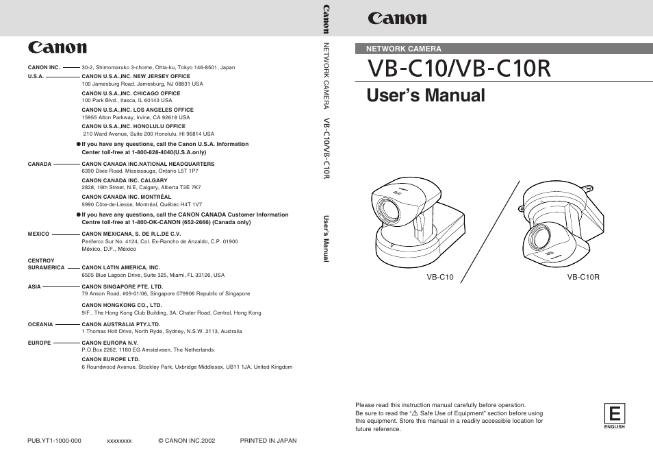 Canon VB-C10R User Manual | 138 pages