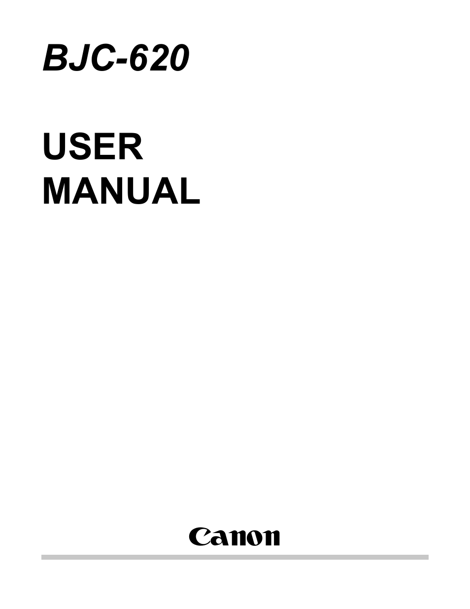Canon BJC-620 User Manual | 97 pages