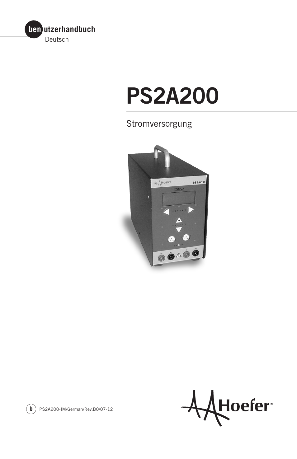 Hoefer PS2A200 User Manual | 28 pages