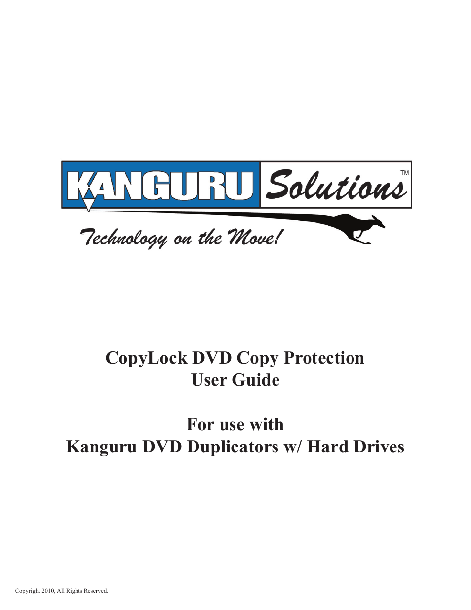 Kanguru CopyLock User Manual | 10 pages