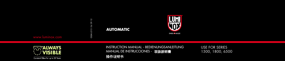 Luminox A.1822 User Manual | 12 pages