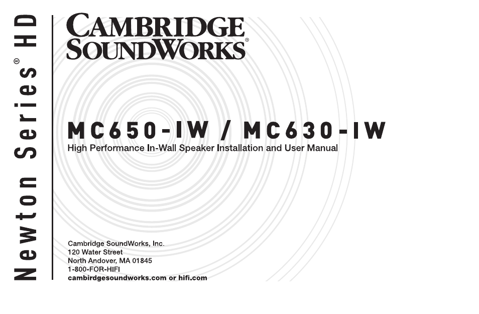 Cambridge SoundWorks MC650-IW User Manual | 14 pages