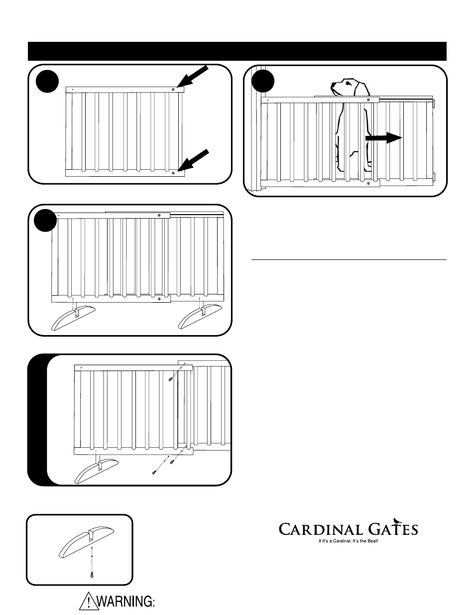 Cardinal Gates THE STEP-OVER GATE FOR SMALL BREEDS SG-1 User Manual | 1 page