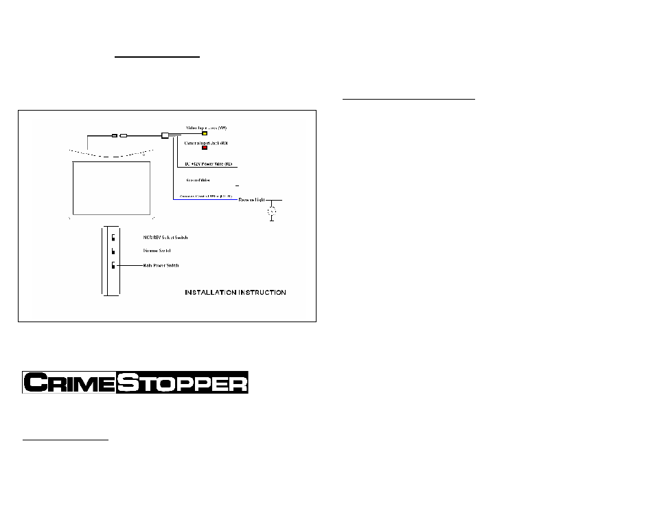Crimestopper SV-8400.RM User Manual | 2 pages