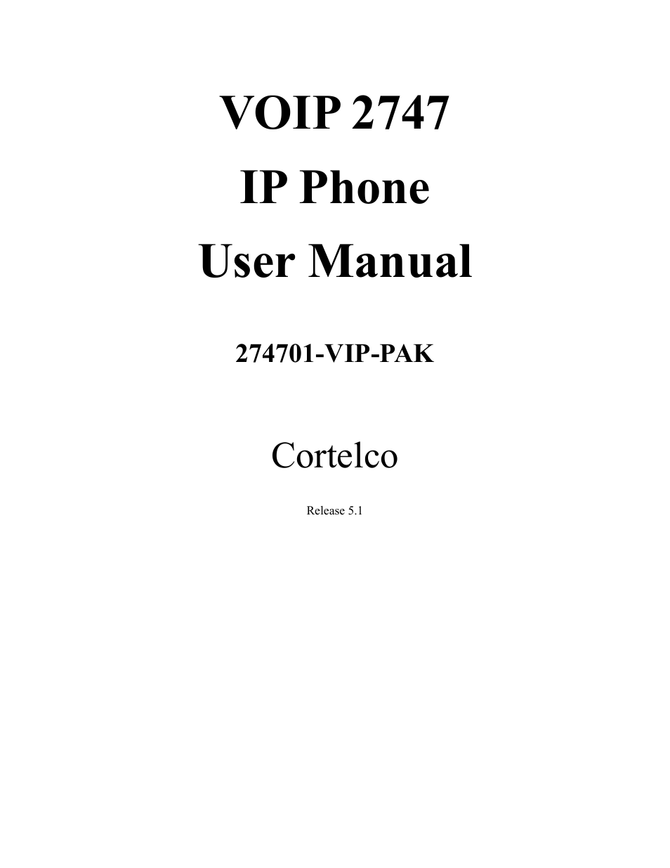 Cortelco 2747 User Manual | 45 pages