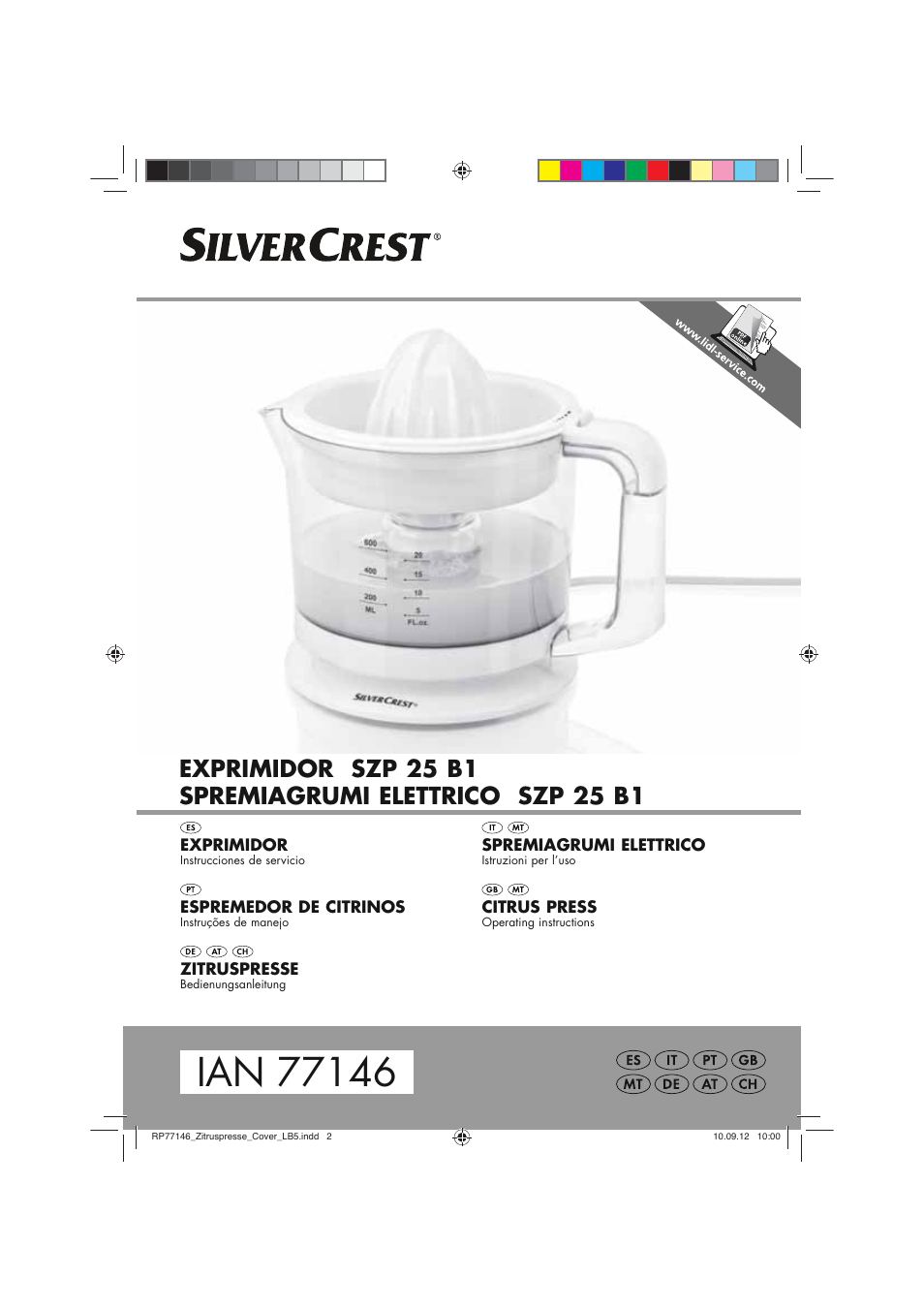 Silvercrest SZP 25 B1 User Manual | 46 pages