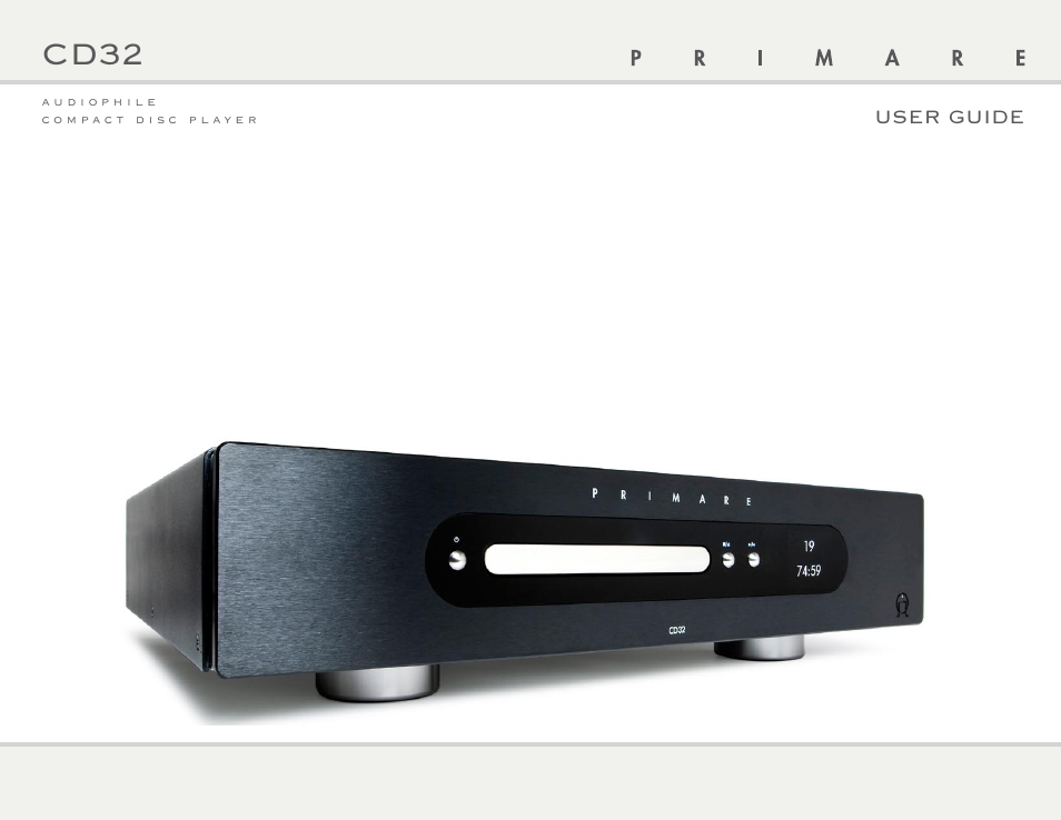 Primare CD32 CD player User Manual | 10 pages