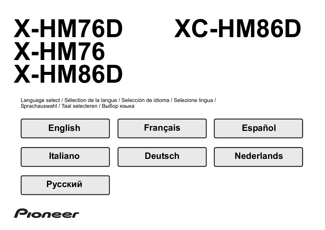Pioneer X-HM76 User Manual | 330 pages