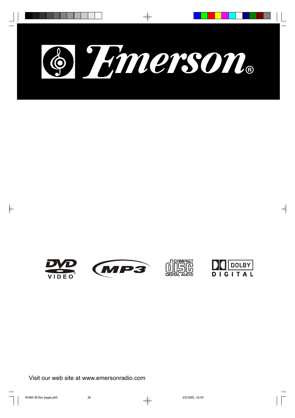 Emerson Radio AV400 User Manual | 32 pages