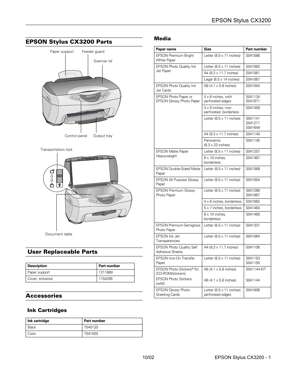 Epson Stylus CX3200 User Manual | 11 pages