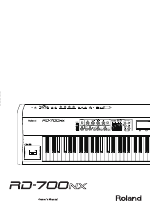 Pdf Download Roland Rd 700nx User Manual 106 Pages