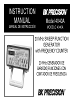 Pdf Download | B&K Precision 4040A - Manual User Manual (25 pages)