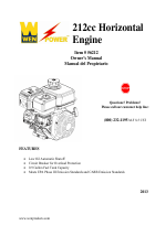 WEN 56212 212 cc 7 HP OHV Horizontal Shaft Gas Engine - CARB manuals