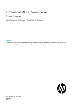 Hp Proliant Ml110 G6 Server User Manual 109 Pages Also For Proliant Ml150 G6 Server