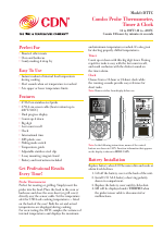 Pdf Download | CDN DTTC-S - Combo Probe Thermometer, Timer & Clock